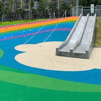 彩虹攀岩磨石子溜滑梯