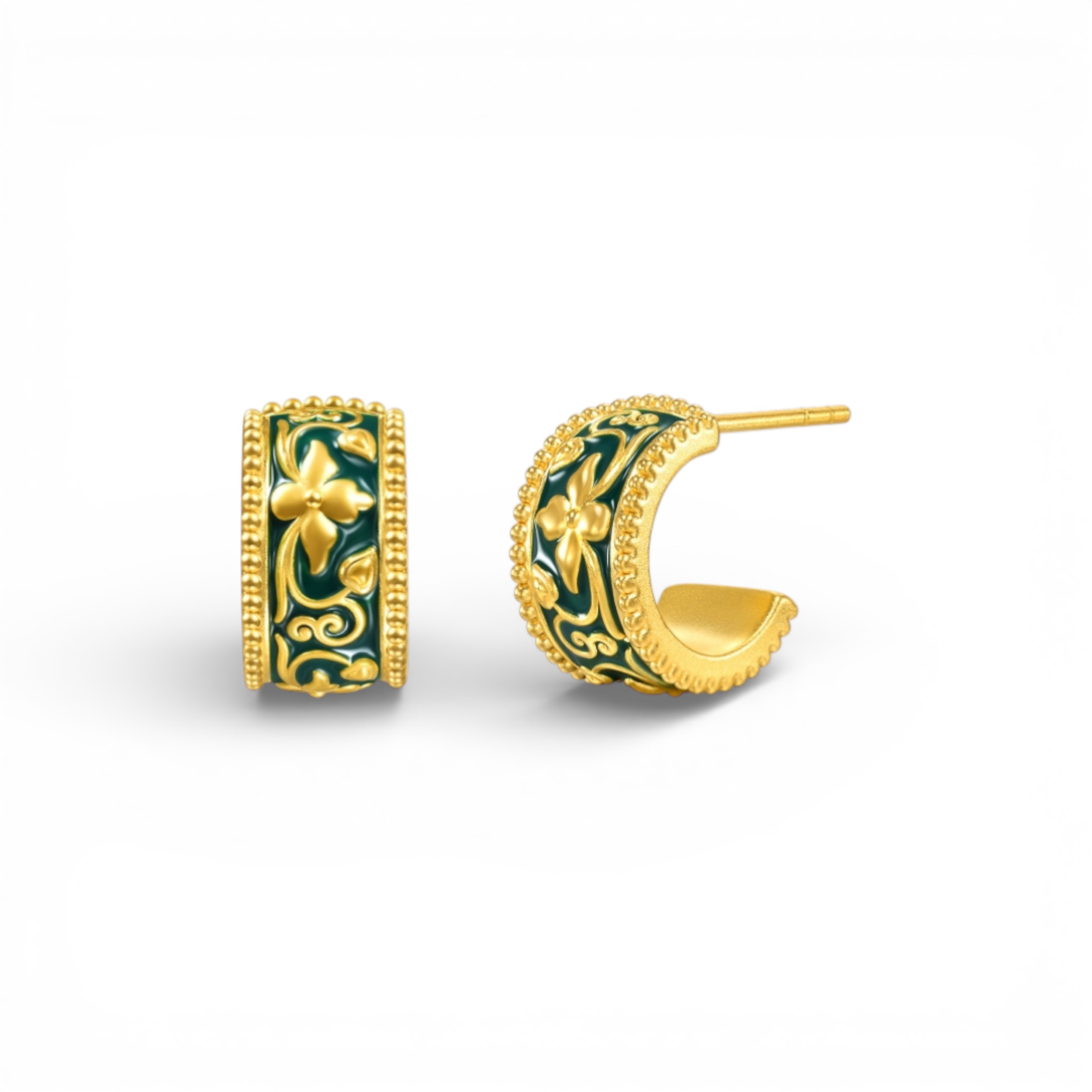 文化祝福 足金耳環