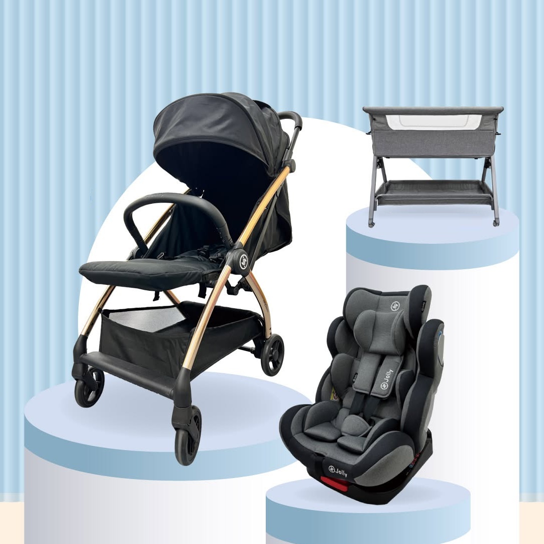 JOLLY soon Plus推車+Flex全齡型汽座+可調式床邊床