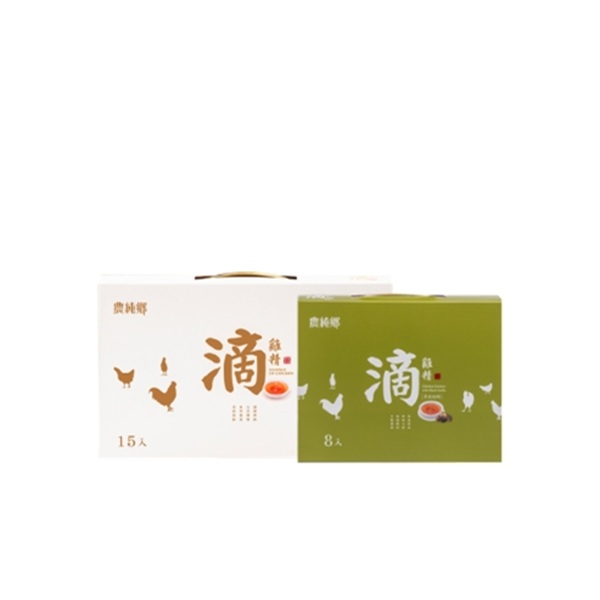 農純鄉滴雞精禮盒(常溫/15入)*1盒+黑蒜蛤蜊滴雞精(常溫8入)*1盒