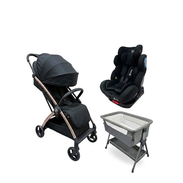 Jolly Soon Plus推車+Flex全齡型汽座+可調式床邊床