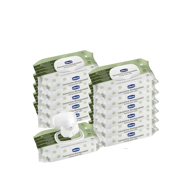 Chicco嬰兒保濕潔膚濕紙巾-盒蓋60抽*12入(箱購)