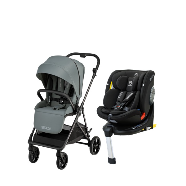 Sparco Karbon X 碳纖維輕量雙向手推車+Rapid 全成長型安全座椅