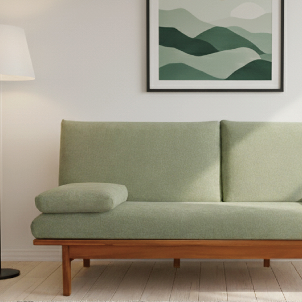 LUTA 3人座實心柚木沙發