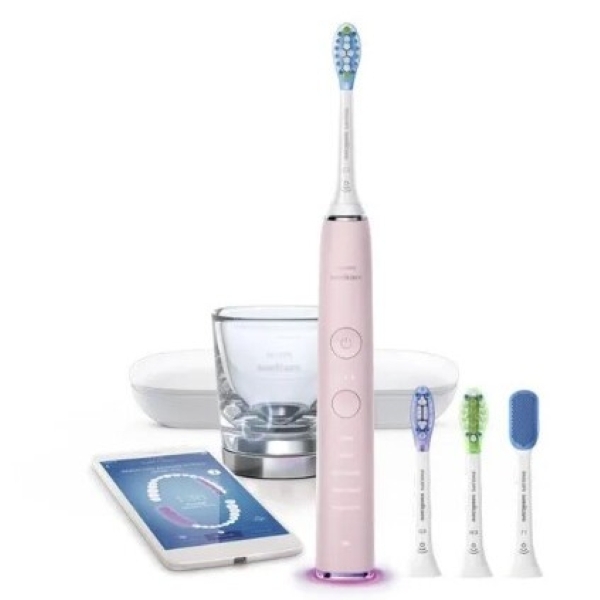 鑽白極淨智能鑽石音波電動牙刷(晶鑽白)/ (典雅粉) (HX9924/02,22)