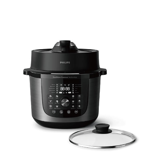 新品上市 飛利浦雙重脈衝智慧萬用鍋 (尊爵黑) 6L~歐in萬 HD2633/80