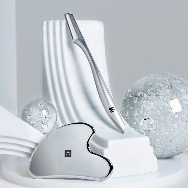 ZWILLING PREMIUM 專業臉部按摩刮痧板+不鏽鋼修容刀15cm