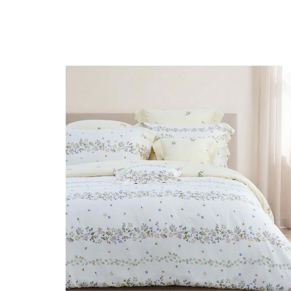 100% 天絲萊賽爾印花四件組-漫蔓花徑