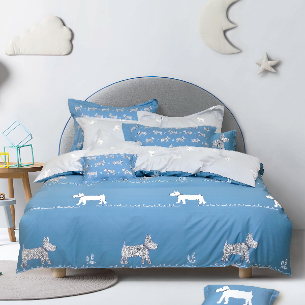 美國長纖細棉雙人床組