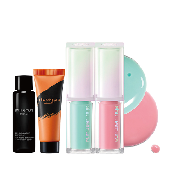 無色限玻光潤色嘟唇精華組