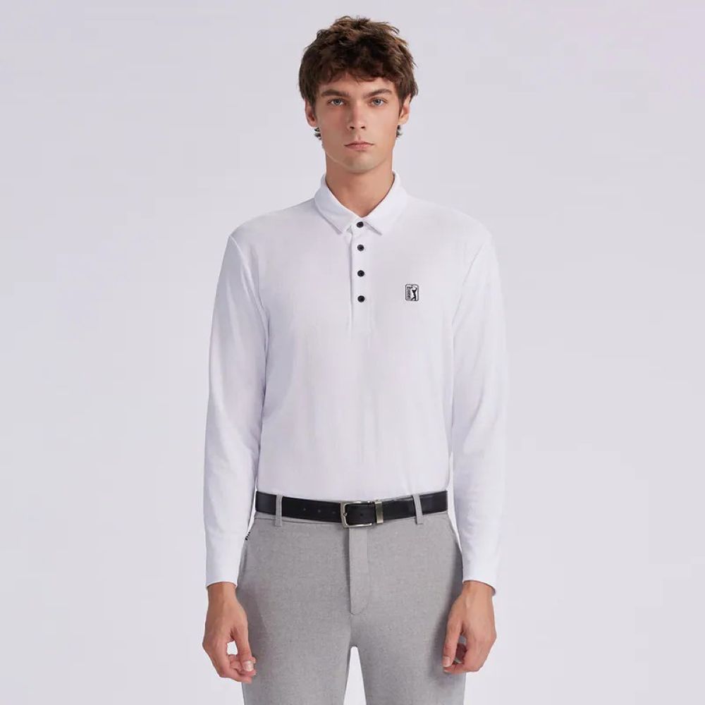 PGA TOUR-RE-GREEN緹花上衣(男)白