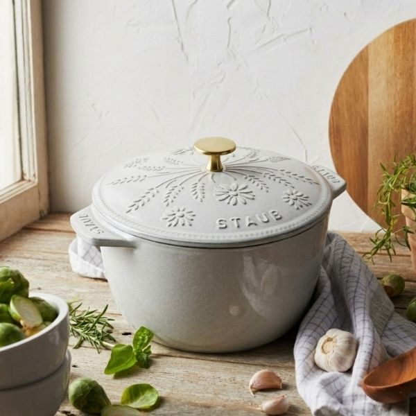 STAUB MARGARET松露白鑄鐵飯鍋20cm