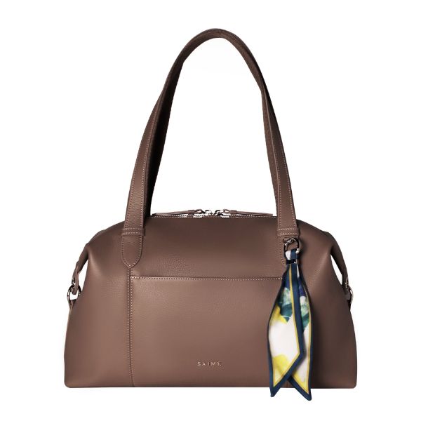 頭層真皮兩用A4肩斜背包