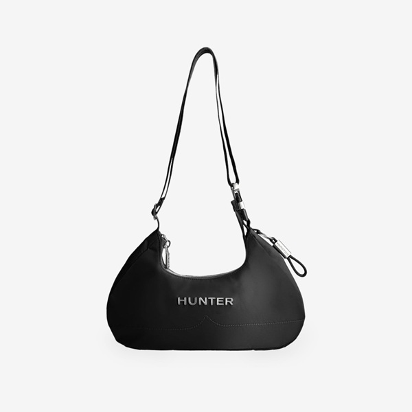 Premium尼龍單邊肩背包-黑色