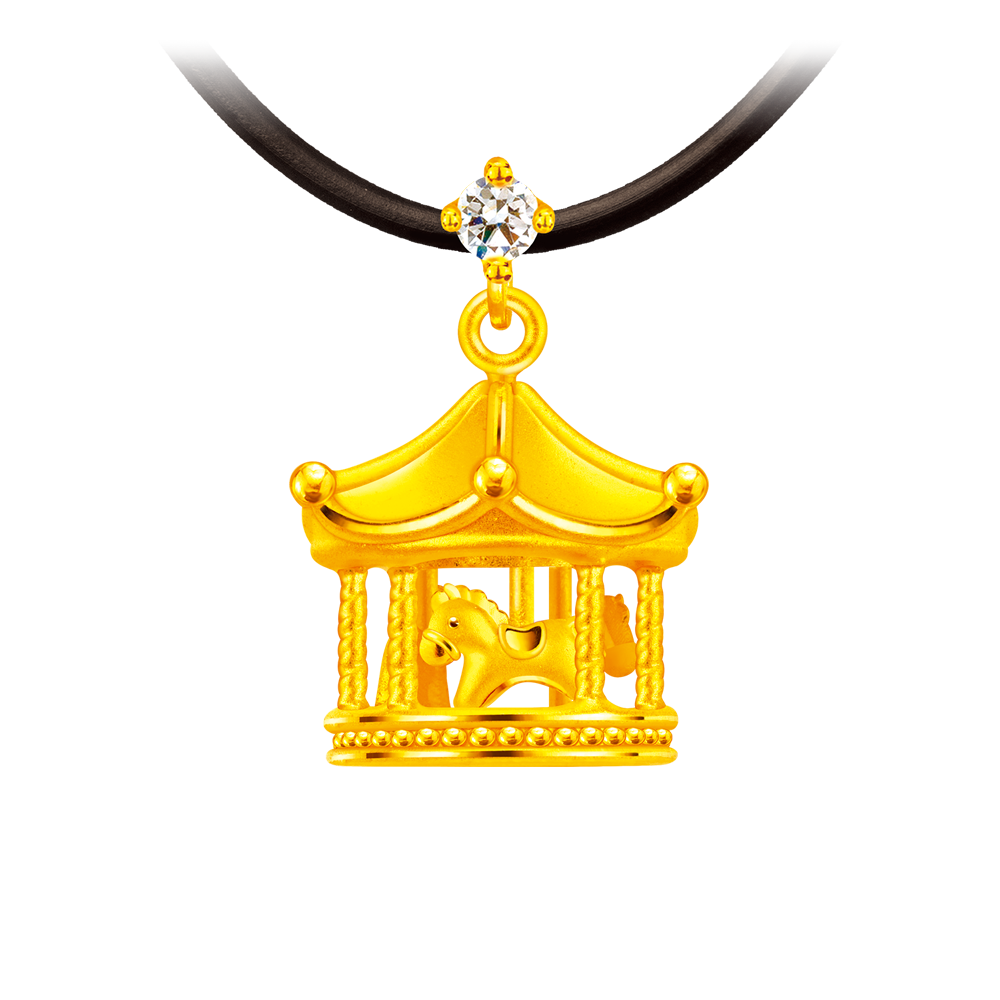 旋轉木馬(硬金)墜子