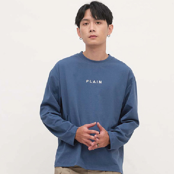 PLAIN 多色logo長T